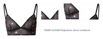 TOMMY HILFIGER Podprsenka  čierna / strieborná 1