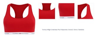Tommy Hilfiger Underwear Plus Podprsenka  červená / čierna / šedobiela 1