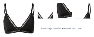 Tommy Hilfiger Underwear Podprsenka  čierna / biela 1