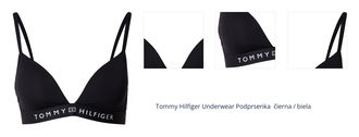 Tommy Hilfiger Underwear Podprsenka  čierna / biela 1