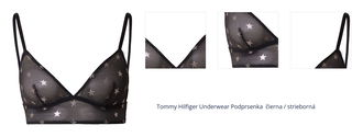 Tommy Hilfiger Underwear Podprsenka  čierna / strieborná 1