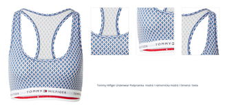 Tommy Hilfiger Underwear Podprsenka  modrá / námornícka modrá / červená / biela 1