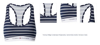 Tommy Hilfiger Underwear Podprsenka  námornícka modrá / červená / biela 1