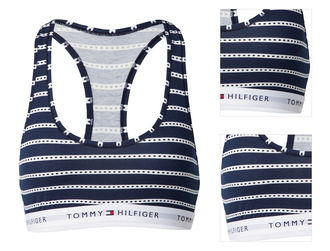 Tommy Hilfiger Underwear Podprsenka  námornícka modrá / červená / biela 3