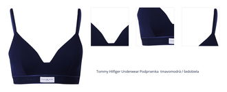 Tommy Hilfiger Underwear Podprsenka  tmavomodrá / šedobiela 1