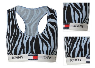 Tommy Jeans Podprsenka  dymovo modrá / čierna / biela 3