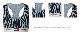 Tommy Jeans Podprsenka  dymovo modrá / čierna / biela 1