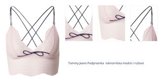 Tommy Jeans Podprsenka  námornícka modrá / ružová 1