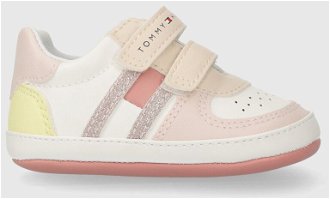 Topánky pre bábätká Tommy Hilfiger ružová farba