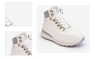 Trapper Lace-up Trekking Boots White Big Star 4