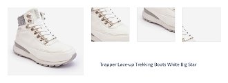 Trapper Lace-up Trekking Boots White Big Star 1