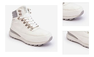 Trapper Lace-up Trekking Boots White Big Star 3