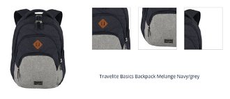Travelite Basics Backpack Melange Navy/grey 1
