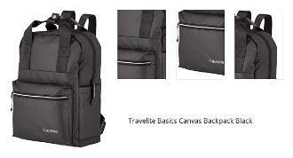 Travelite Basics Canvas Backpack Black 1