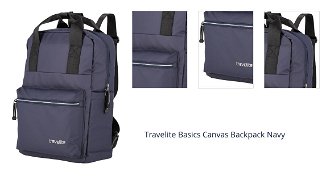 Travelite Basics Canvas Backpack Navy 1