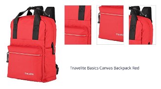 Travelite Basics Canvas Backpack Red 1