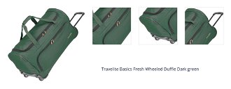 Travelite Basics Fresh Wheeled Duffle Dark green 1