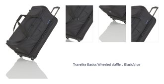 Travelite Basics Wheeled duffle L Black/blue 1