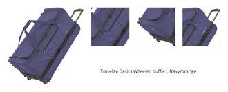 Travelite Basics Wheeled duffle L Navy/orange 1