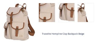 Travelite Hempline Clap Backpack Beige 1