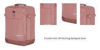 Travelite Kick Off Multibag Backpack Rosé 1