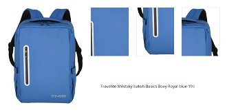 Travelite Městský batoh Basics Boxy Royal blue 19 l 1