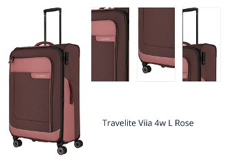 Travelite Viia 4w L Rose 1