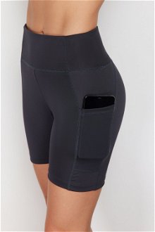 Trendyol Anthracite Double Pocket Detailed Knitted Sports Shorts Leggings