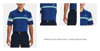 Tričká pre mužov Under Armour - modrá, tyrkysová, biela 1