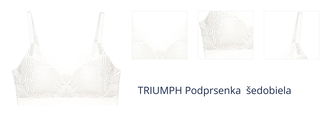 TRIUMPH Podprsenka  šedobiela 1