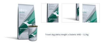 Trovet dog (diéta) Weight a Diabetic WRD - 12,5kg 1