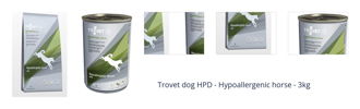 Trovet dog HPD - Hypoallergenic horse - 3kg 1