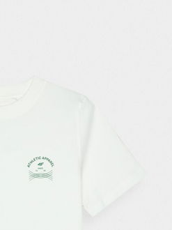 Dámske regular tričko s potlačou - krémové 7