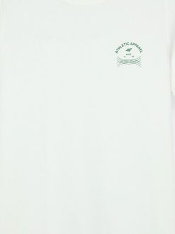 Dámske regular tričko s potlačou - krémové 5