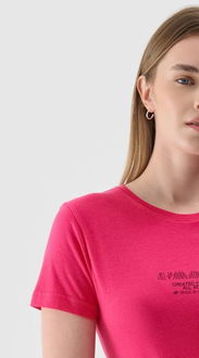 Dámske slim tričko s potlačou - ružové 6