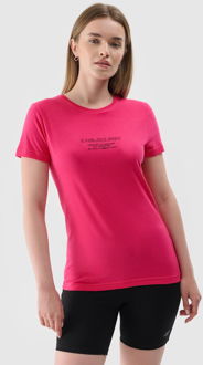 Dámske slim tričko s potlačou - ružové