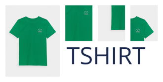 Dámske regular tričko s potlačou - zelené 1