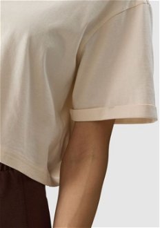 Dámske crop-top tričko s potlačou - krémové 9