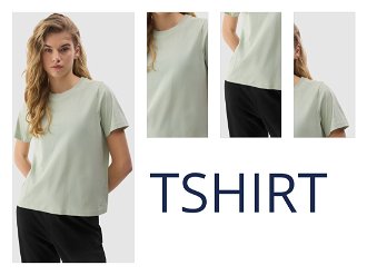 Dámske tričko z organickej bavlny bez potlače - zelené 1