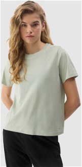 Dámske tričko z organickej bavlny bez potlače - zelené 2