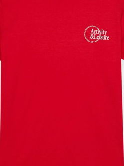 Dámske slim tričko s potlačou - červené 5