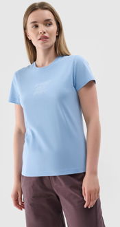 Dámske slim tričko s potlačou - modré 2