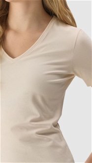 Dámske tričko z organickej bavlny bez potlače - krémové 5