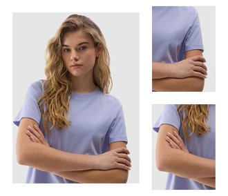 Dámske tričko z organickej bavlny bez potlače - modré 3