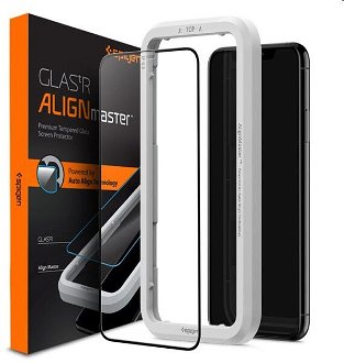 Tvrdené sklo Spigen Align Glass FC pre Apple iPhone 11, XR, čierna