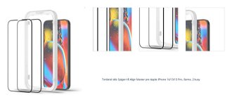 Tvrdené sklo Spigen tR Align Master pre Apple iPhone 14, 13, 13 Pro, čierna, 2 kusy 1