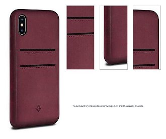 TwelveSouth kryt Relaxed Leather with pockets pre iPhone X/XS - Marsala 1
