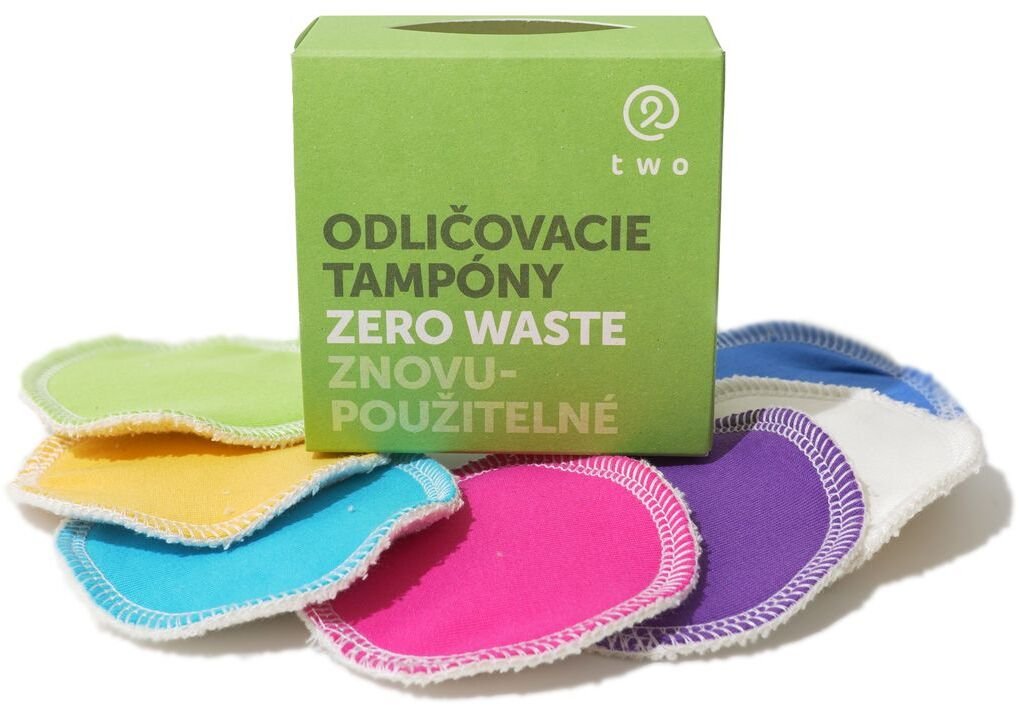 Two cosmetics ZeroWaste znovupoužiteľné odličovacie tampóny