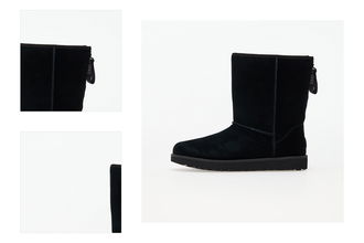 UGG W Classic Short Logo Zip Black 4