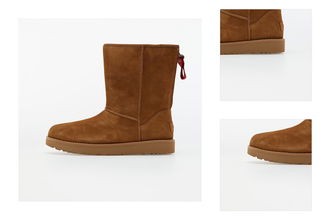 UGG W Classic Short Logo Zip Chestnut 3